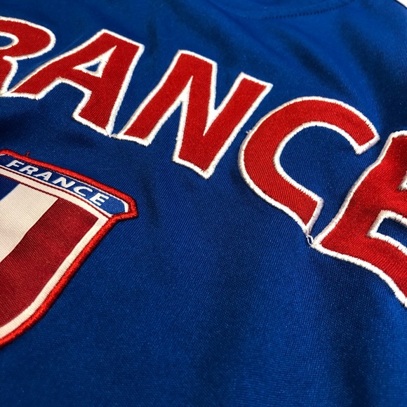 FRANCE Futbol Soccer Jersey #10 Youth 8 Blue Red Embroidered front - Picture 8 of 12